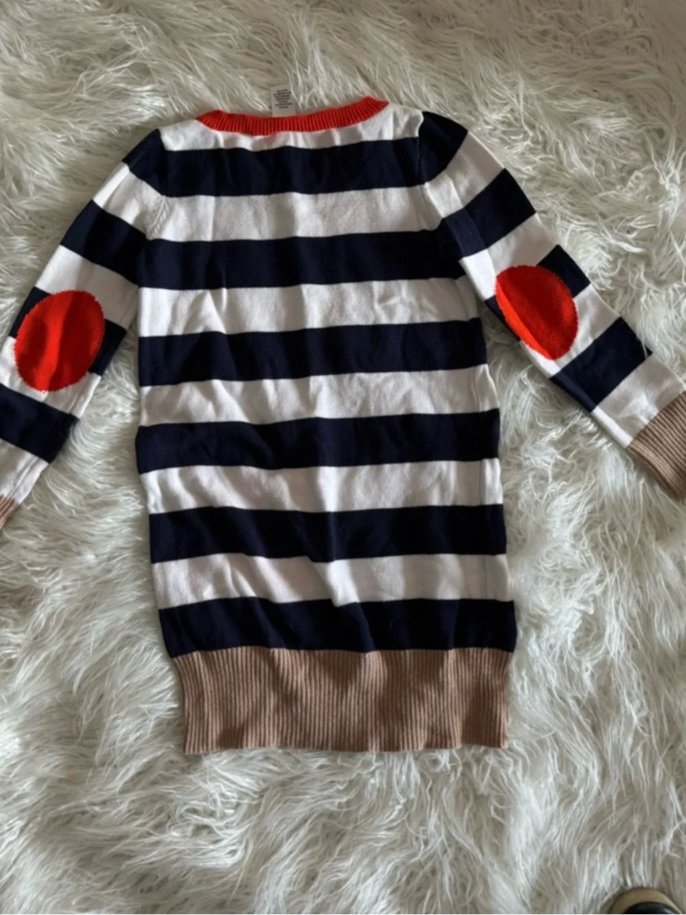 Gymboree Navy & White Striped Sweater Dress/Tunic with Red Trim
